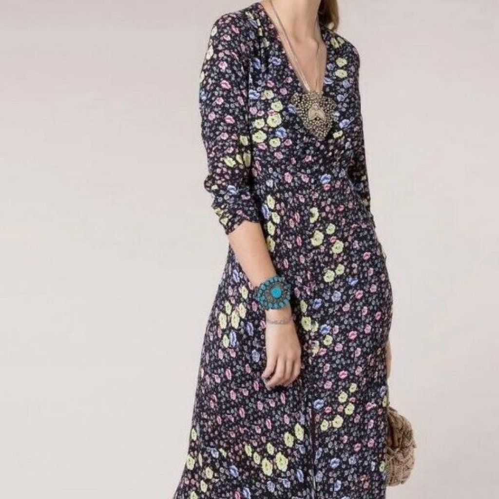 Rixo London Katie Dress Bunch Floral Maxi Size L
